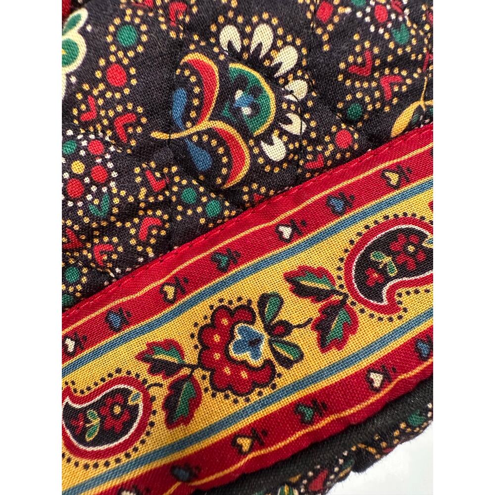 Vintage Y2K Vera Bradley Paisley Cotton Travel Toiletries Zipper Case - Picture 5 of 8